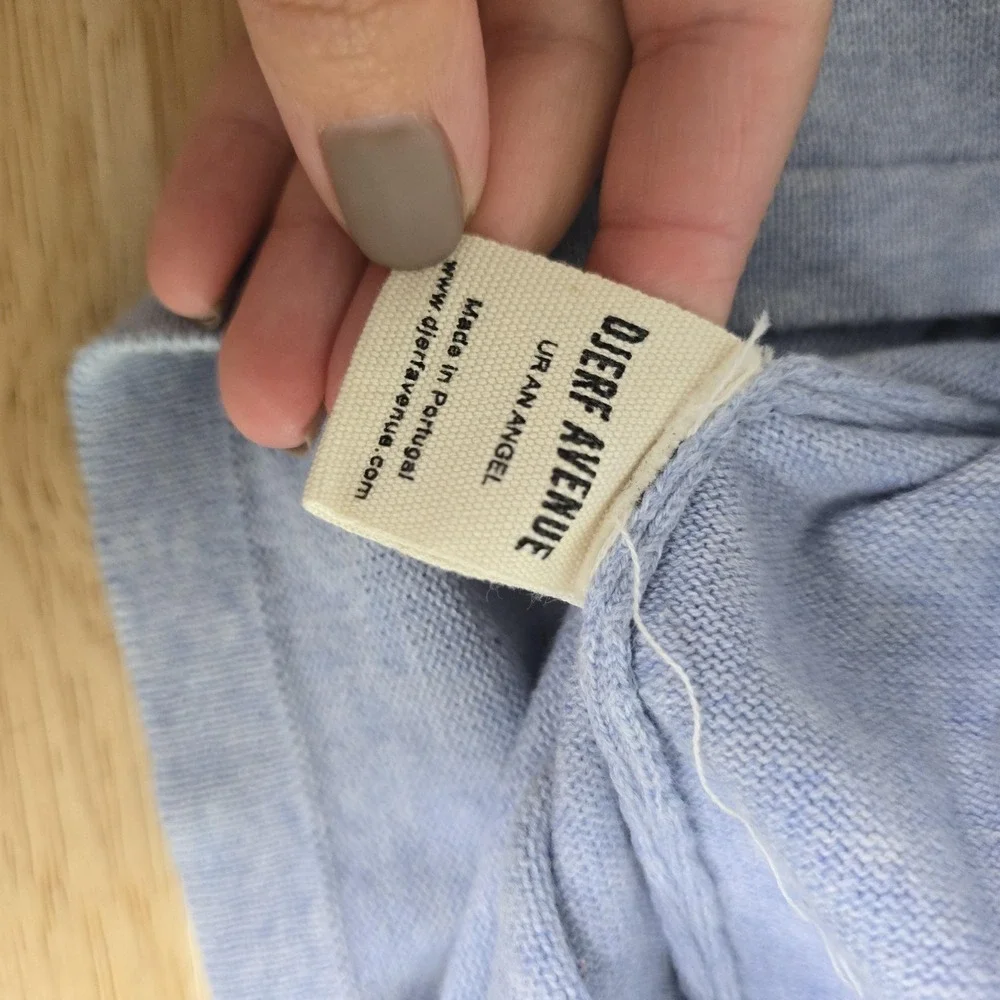 Djerf Avenue Dress Womens XS Urban Angel Open Back Mini Organic Cotton Sustainab